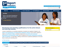 Tablet Screenshot of 1st4sportqualifications.com